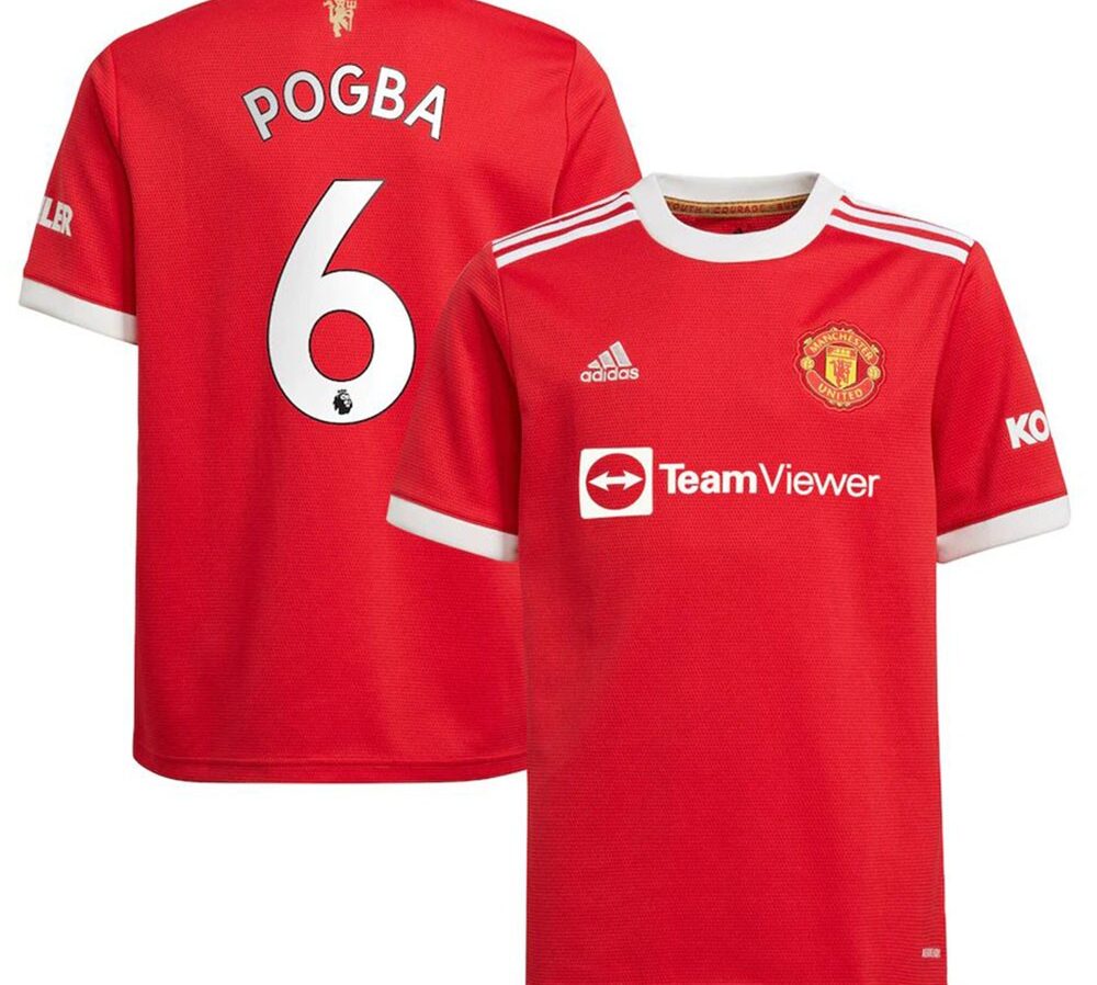 MAILLOT MANCHESTER UNITED DOMICILE POGBA 2021-2022