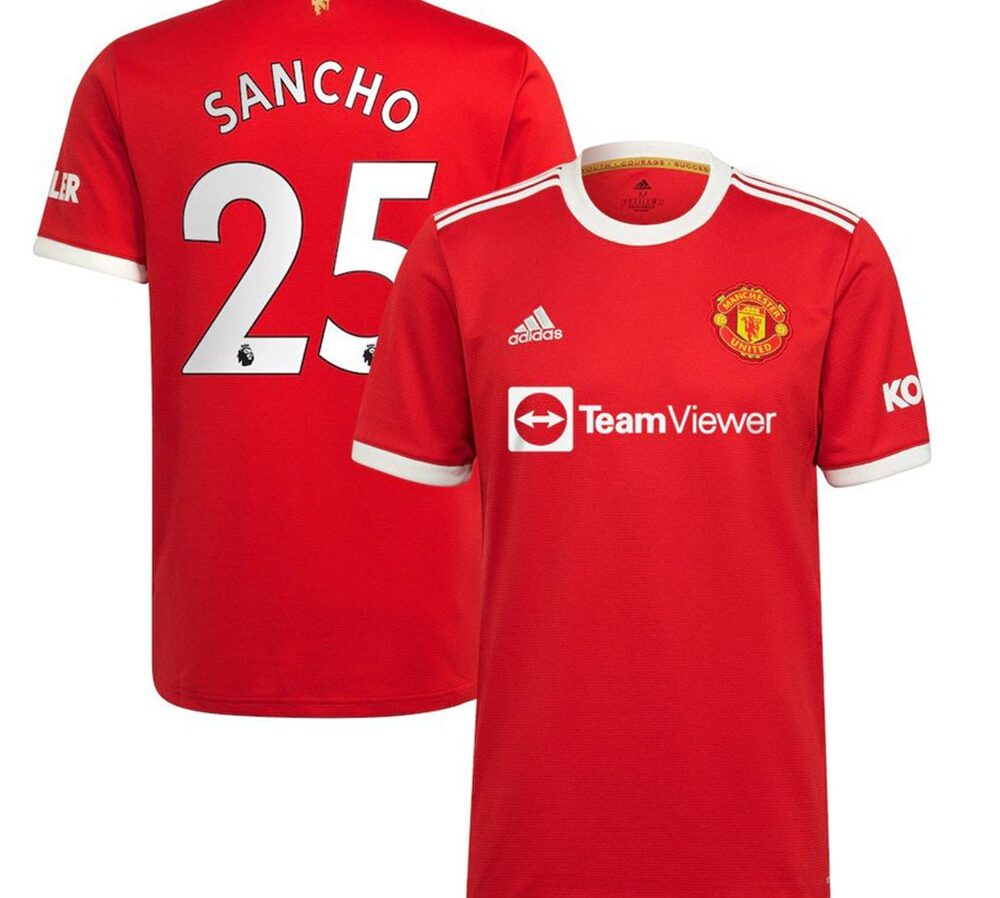MAILLOT MANCHESTER UNITED DOMICILE SANCHO 2021-2022