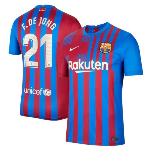 MAILLOT FC BARCELONE DOMICILE DE JONG 2021-2022