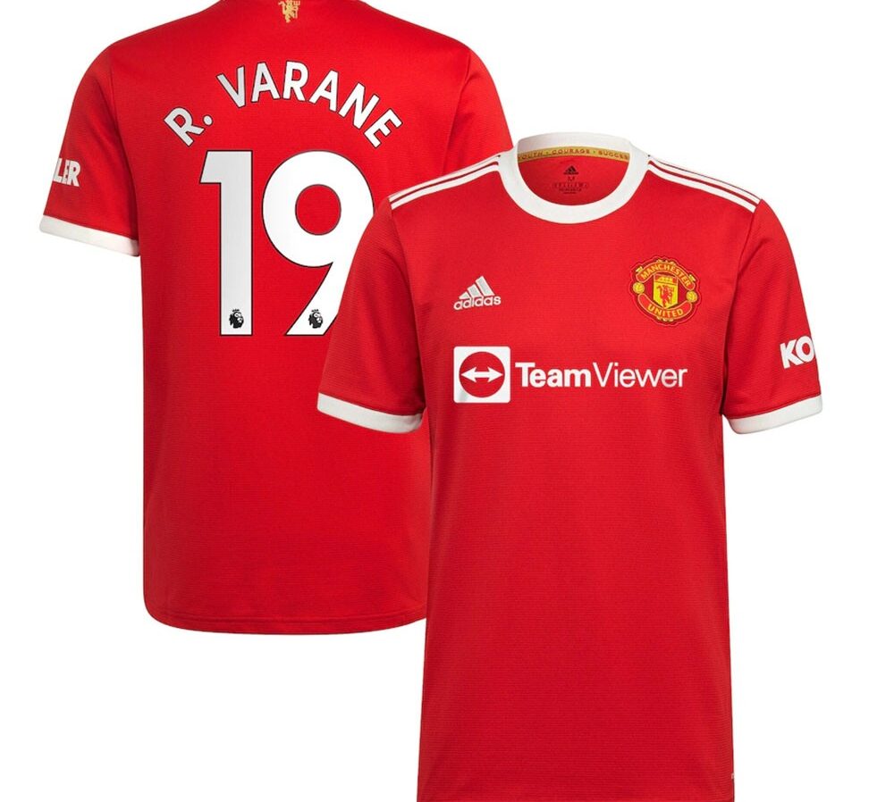 MAILLOT MANCHESTER UNITED DOMICILE VARANE 2021-2022
