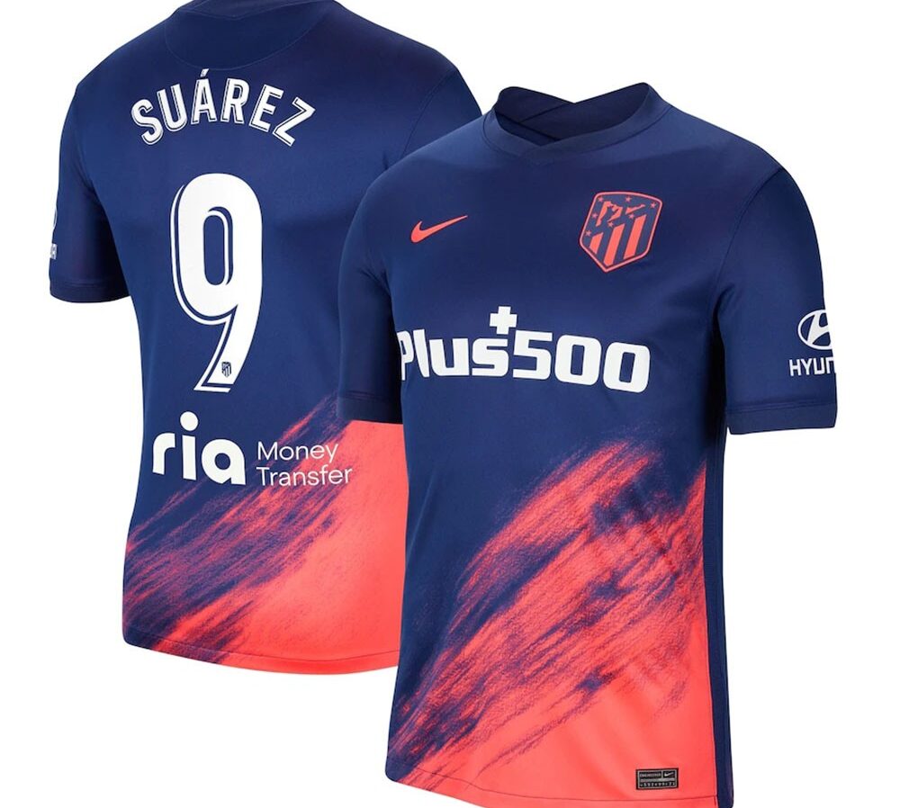 MAILLOT ATLETICO MADRID EXTERIEUR SUAREZ 2021-2022