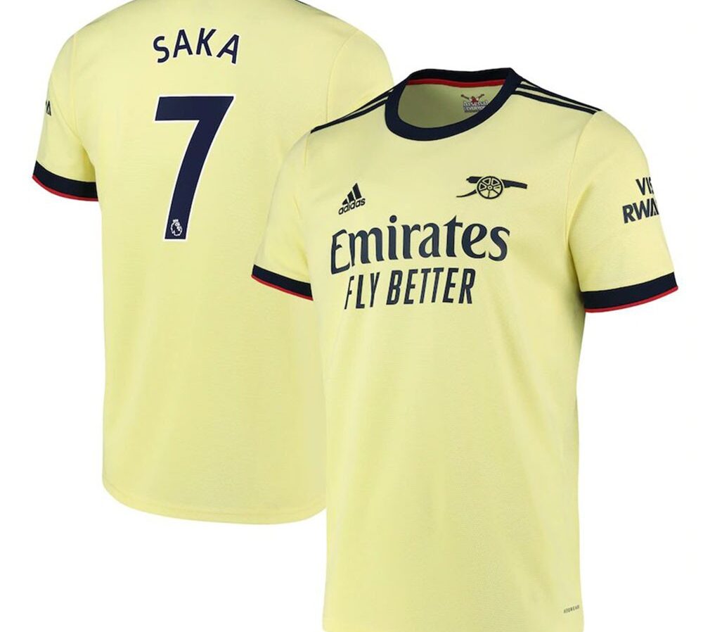 MAILLOT ARSENAL EXTERIEUR SAKA 2021-2022