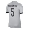 10197 PACK PSG EXTERIEUR MARQUINHOS. ENSEMBLE ADULTE MAILLOT ET SHORT 2022 2023