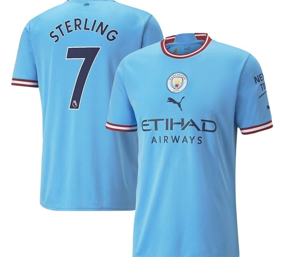 MAILLOT MANCHESTER CITY DOMICILE STERLING 2022-2023