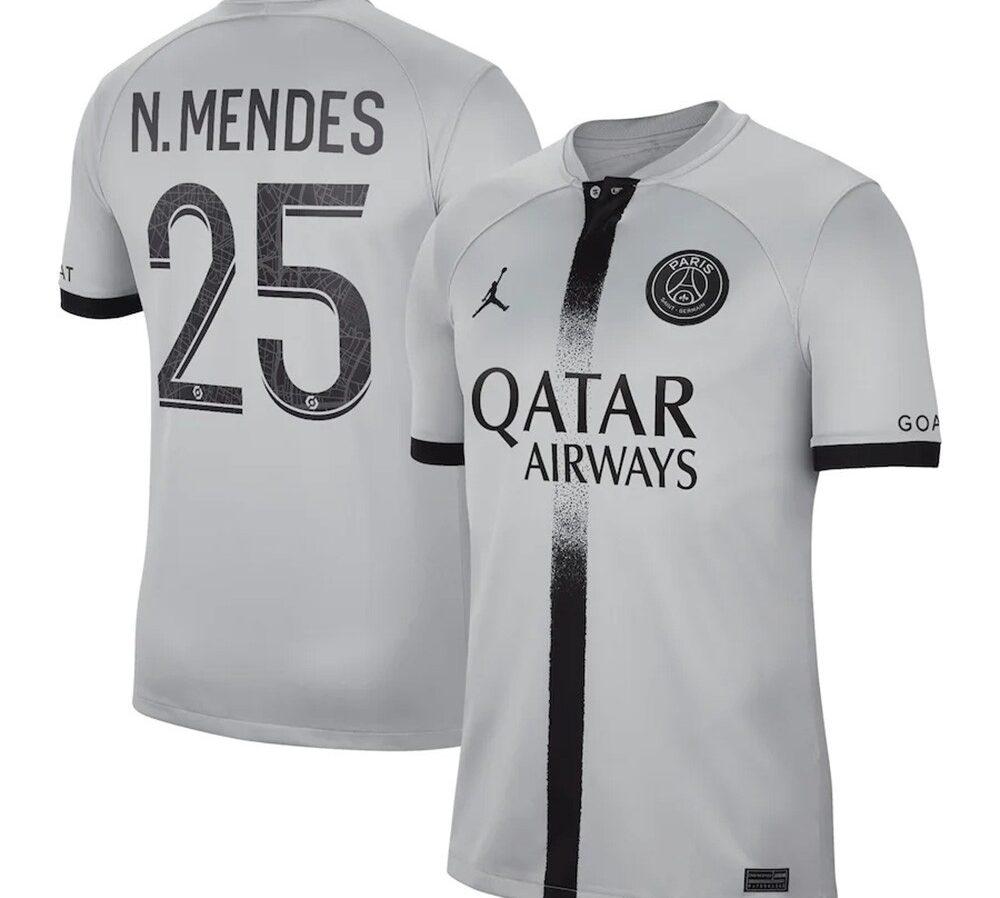 MAILLOT PSG EXTERIEUR NUNO MENDES 2022-2023