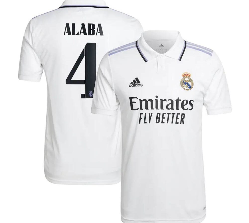 MAILLOT REAL MADRID DOMICILE ALABA 2022-2023