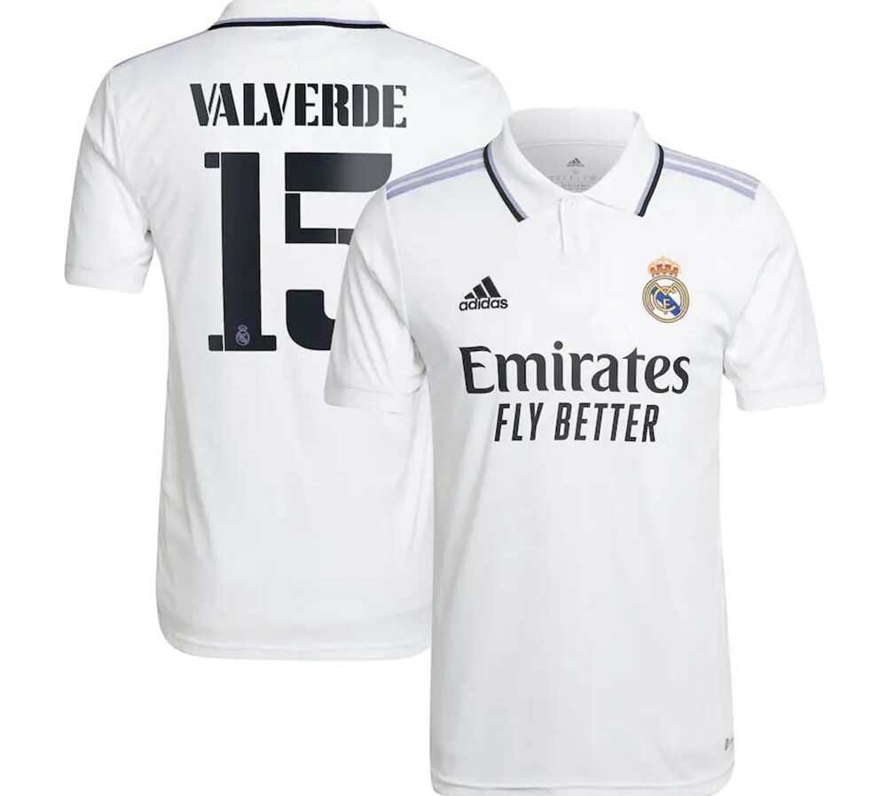 MAILLOT REAL MADRID DOMICILE VALVERDE 2022-2023