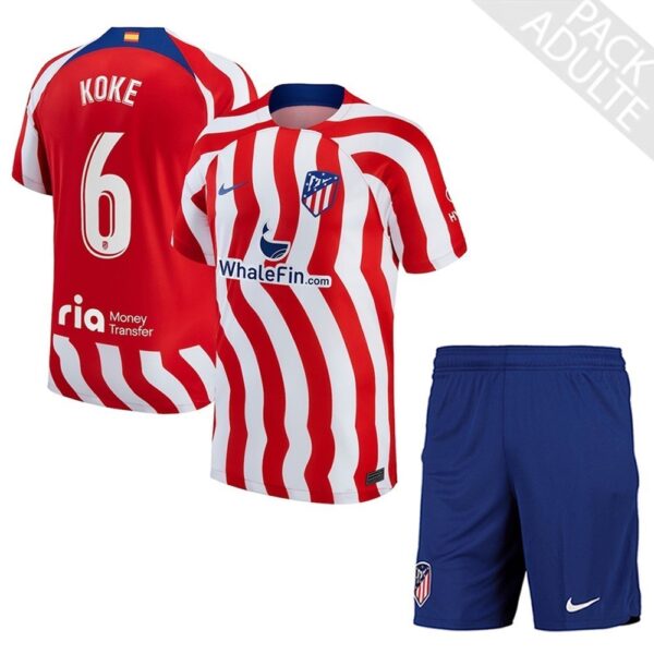 PACK ATLETICO MADRID DOMICILE KOKE ADULTE 2022-2023