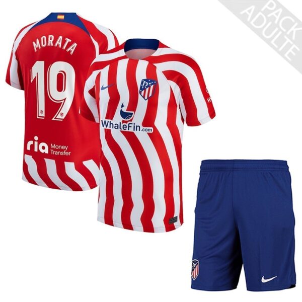 PACK ATLETICO MADRID DOMICILE MORATA ADULTE SAISON 2022-2023