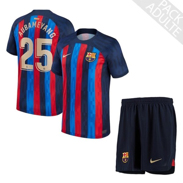 PACK FC BARCELONE DOMICILE AUBAMEYANG ADULTE SAISON 2022-2023