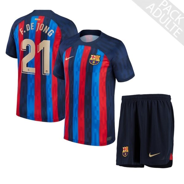 PACK FC BARCELONE DOMICILE FRENKIE DE JONG ADULTE SAISON 2022-2023