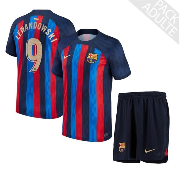 PACK FC BARCELONE DOMICILE LEWANDOWSKI ADULTE SAISON 2022-2023