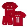 9595 PACK JUNIOR LIVERPOOL DOMICILE SALAH. ENSEMBLE MAILLOT ET SHORT 2022 2023