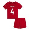 9603 PACK JUNIOR LIVERPOOL DOMICILE VIRGIL VAN DIJK. ENSEMBLE MAILLOT ET SHORT 2022 2023