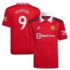 9659 PACK JUNIOR MANCHESTER UNITED DOMICILE MARTIAL. ENSEMBLE MAILLOT ET SHORT 2022 2023