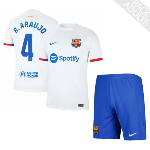 PACK FC BARCELONE EXTERIEUR RONALD ARAUJO ADULTE SAISON 2023-2024