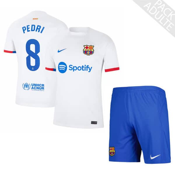 PACK FC BARCELONE EXTERIEUR PEDRI ADULTE SAISON 2023-2024