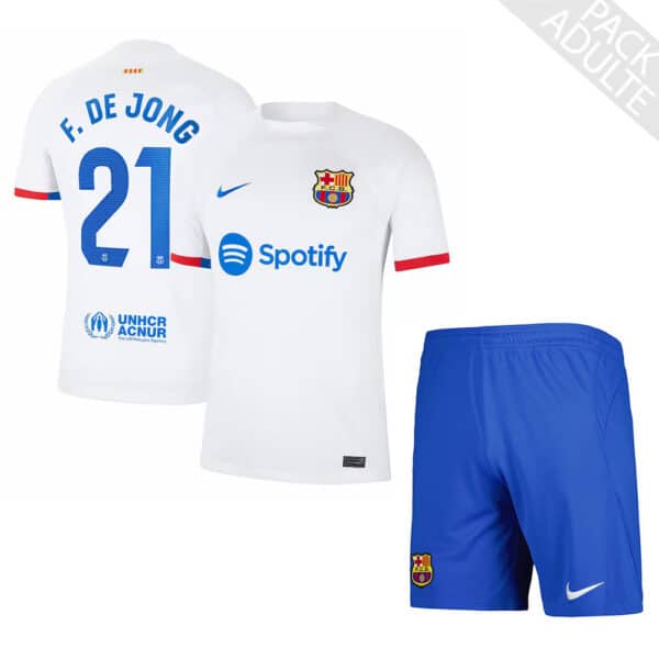 PACK FC BARCELONE EXTERIEUR FRENKIE DE JONG ADULTE SAISON 2023-2024