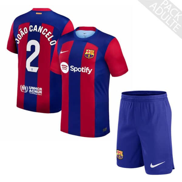 PACK FC BARCELONE DOMICILE JOAO CANCELO ADULTE SAISON 2023-2024