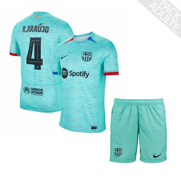 PACK FC BARCELONE THIRD RONALD ARAUJO ADULTE SAISON 2023-2024