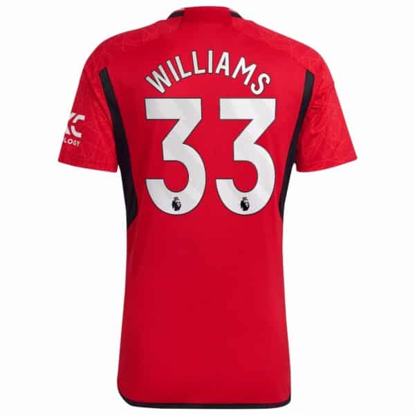 PACK MANCHESTER UNITED DOMICILE WILLIAMS ENSEMBLE ADULTE SAISON 2023-2024