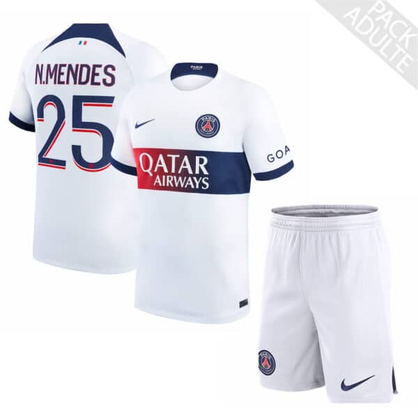 PACK PSG EXTERIEUR NUNO MENDES ADULTE SAISON 2023-2024