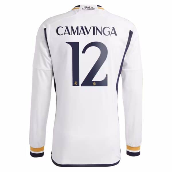 MAILLOT REAL MADRID DOMICILE MANCHES LONGUES CAMAVINGA 2023-2024