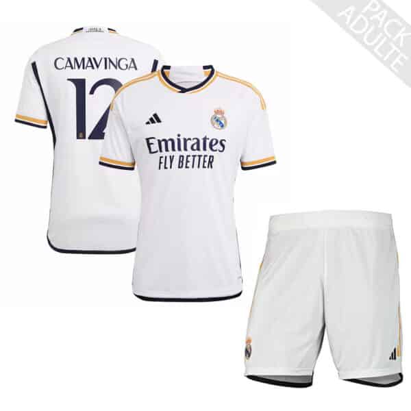 PACK REAL MADRID DOMICILE CAMAVINGA ADULTE SAISON 2023-2024