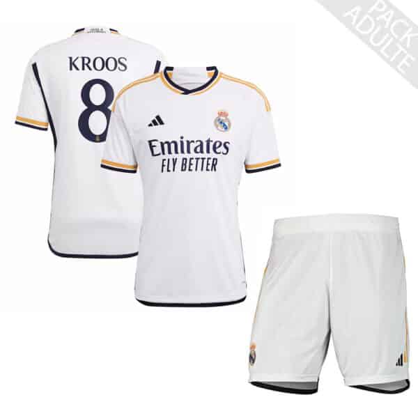 PACK REAL MADRID DOMICILE KROOS ADULTE SAISON 2023-2024