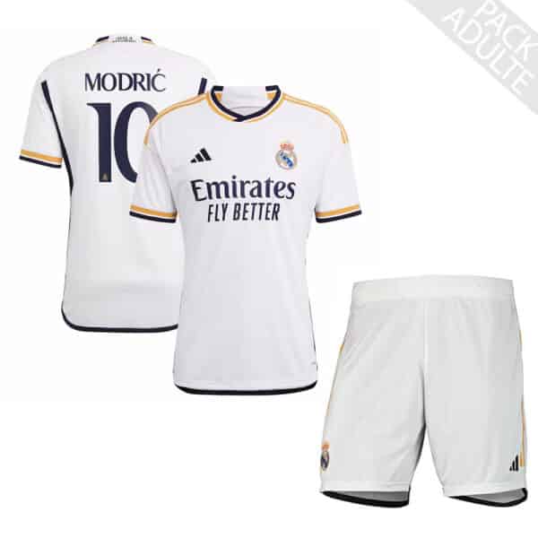 PACK REAL MADRID DOMICILE MODRIC ADULTE SAISON 2023-2024