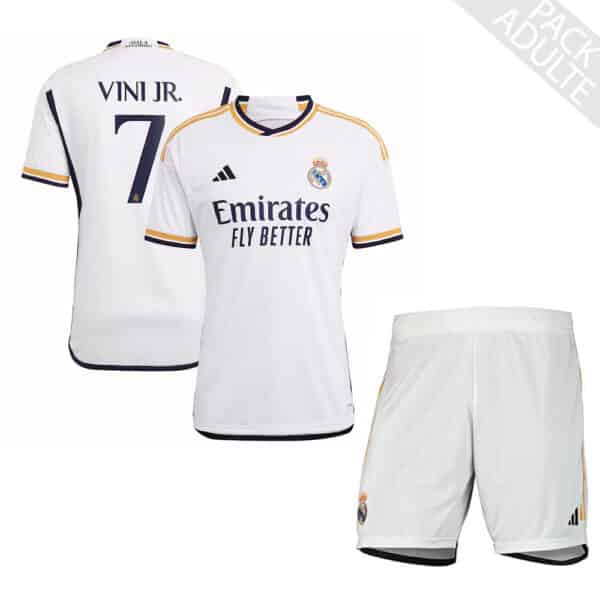 PACK REAL MADRID DOMICILE VINI JUNIOR ADULTE SAISON 2023-2024