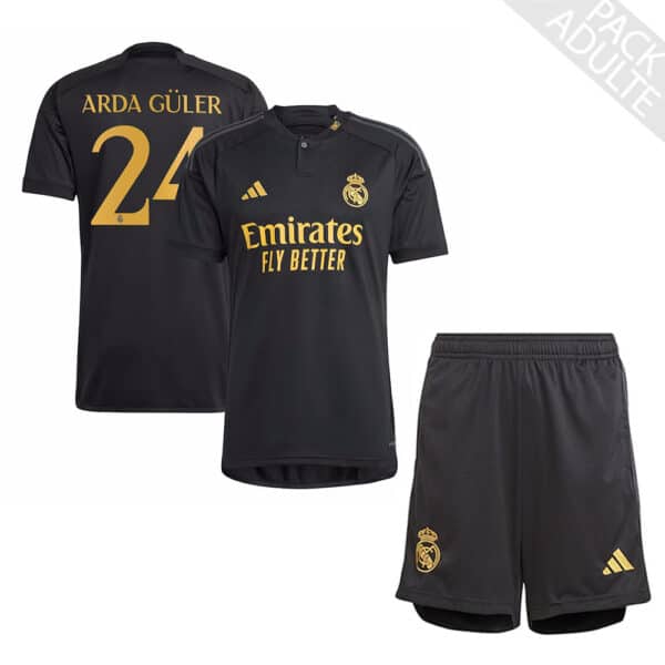 PACK REAL MADRID THIRD ARDA GULER ADULTE SAISON 2023-2024