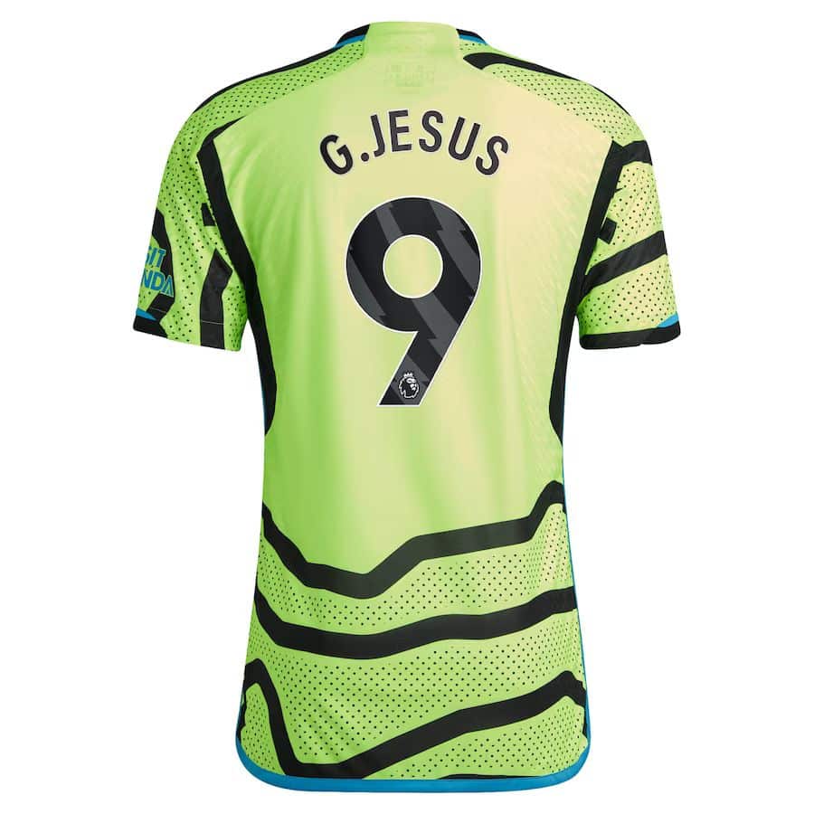 MAILLOT ARSENAL EXTERIEUR GABRIEL JESUS VERSION AUTHENTIC 2023-2024