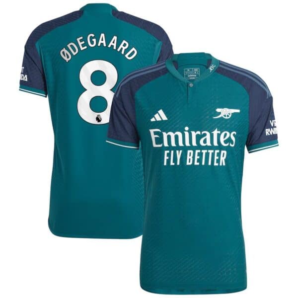 MAILLOT ARSENAL THIRD ODEGAARD VERSION AUTHENTIC 2023-2024
