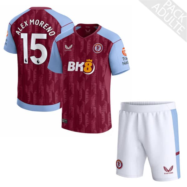 PACK ASTON VILLA DOMICILE ALEX MORENO ADULTE SAISON 2023-2024