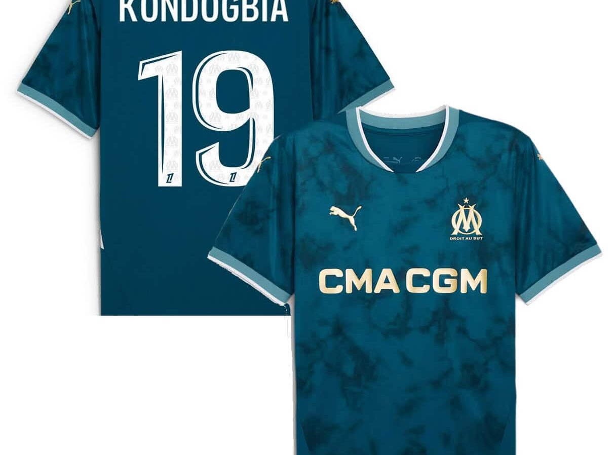 MAILLOT OLYMPIQUE DE MARSEILLE EXTERIEUR KONDOGBIA SAISON 2024-2025
