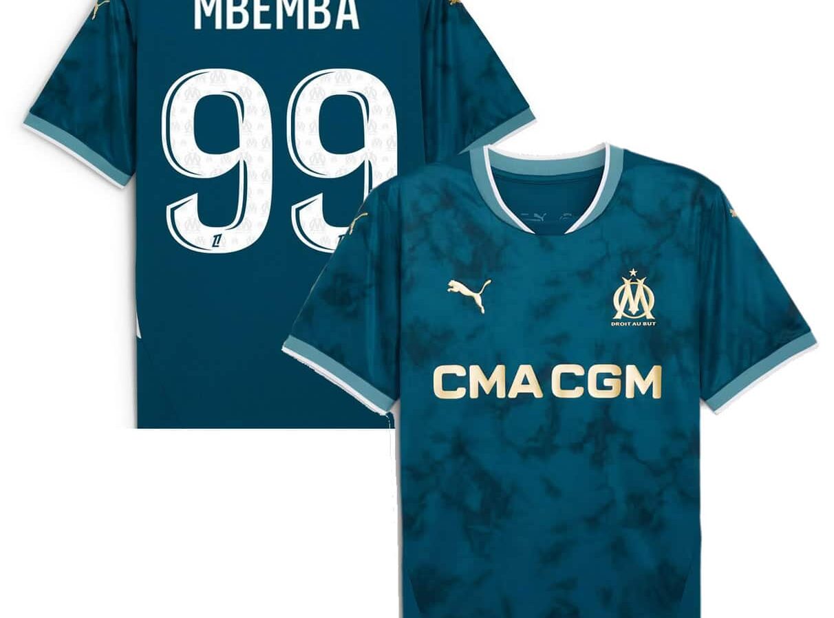 MAILLOT OLYMPIQUE DE MARSEILLE EXTERIEUR MBEMBA SAISON 2024-2025